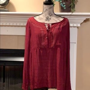 Burgundy Tunic Length XL Brand New Top